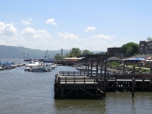 View of the docks in Newburghfrom the River Rose Dock in Newburgh                               